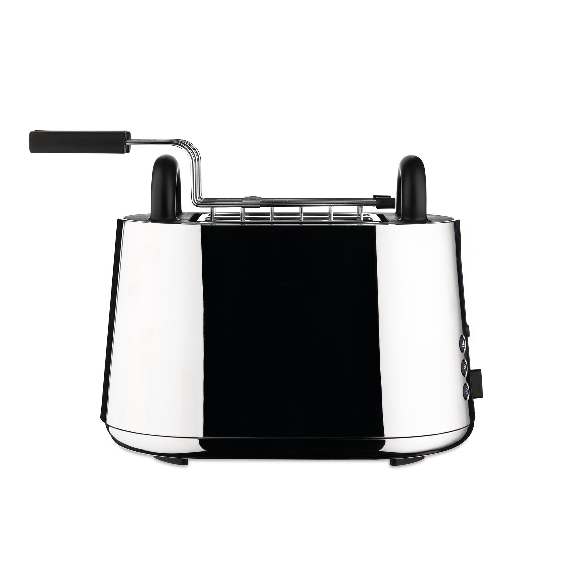 Alessi Toru NE03RA B - Set di Due Pinze per Tostapane, in Acciaio Inossidabile 18/10 e Resina Termoplastica, Nero