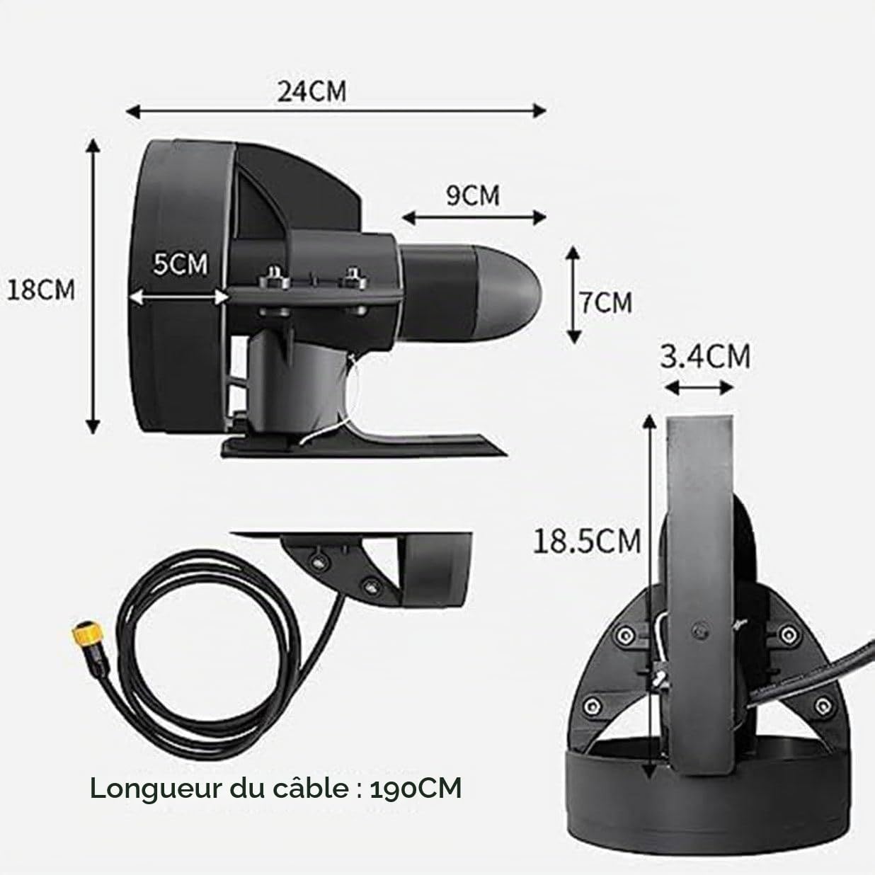 Aileron Motorisé électrique 288 W, Propulseur sous-Marin pour Planche De Surf à Poussée 12 V, Batterie De Surf Et Sup, Aileron électrique, Moteur De Planche à Pagaie