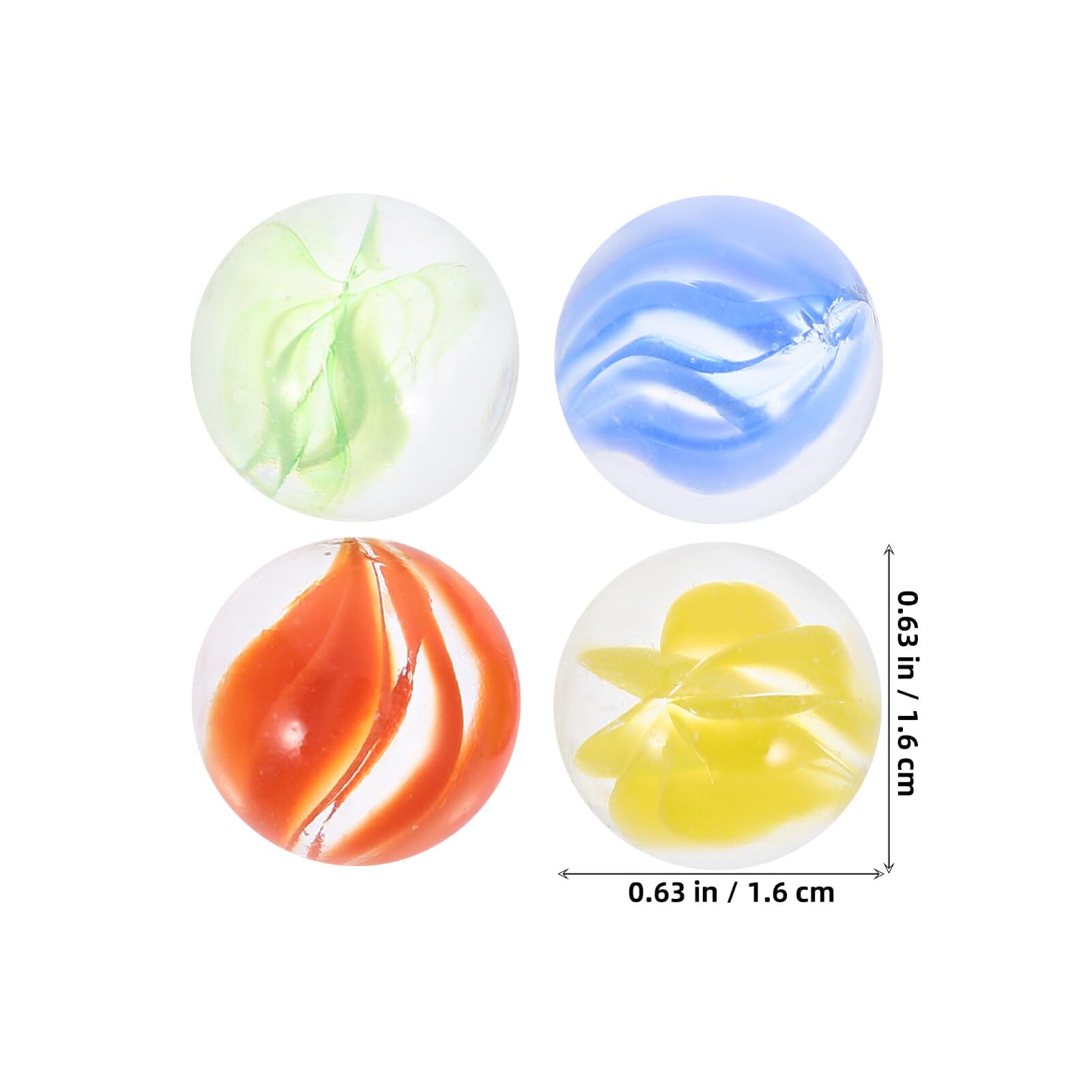 JOINPAYA Marbles Game Toy 100pcs Bright Glass Marbles for Fish Tank Butterfly Feeder DIY Decorative