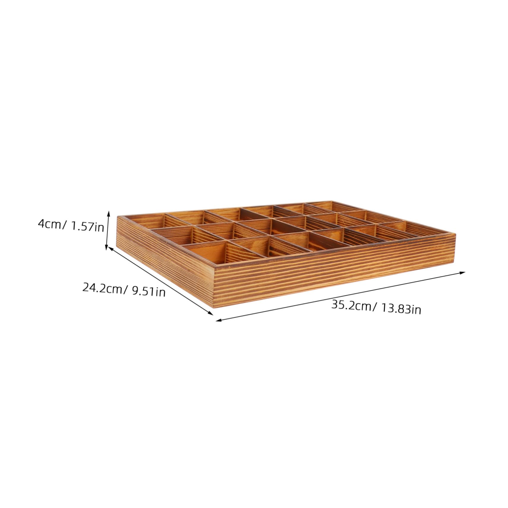IMIKEYA Caja Organizadora De Madera 18 Compartimentos, Separador De Cajones Para Calcetines y Ropa Interior, Acabado Madera Natural, Organizador Funcional Para Armario y Hogar, 1 Unidad