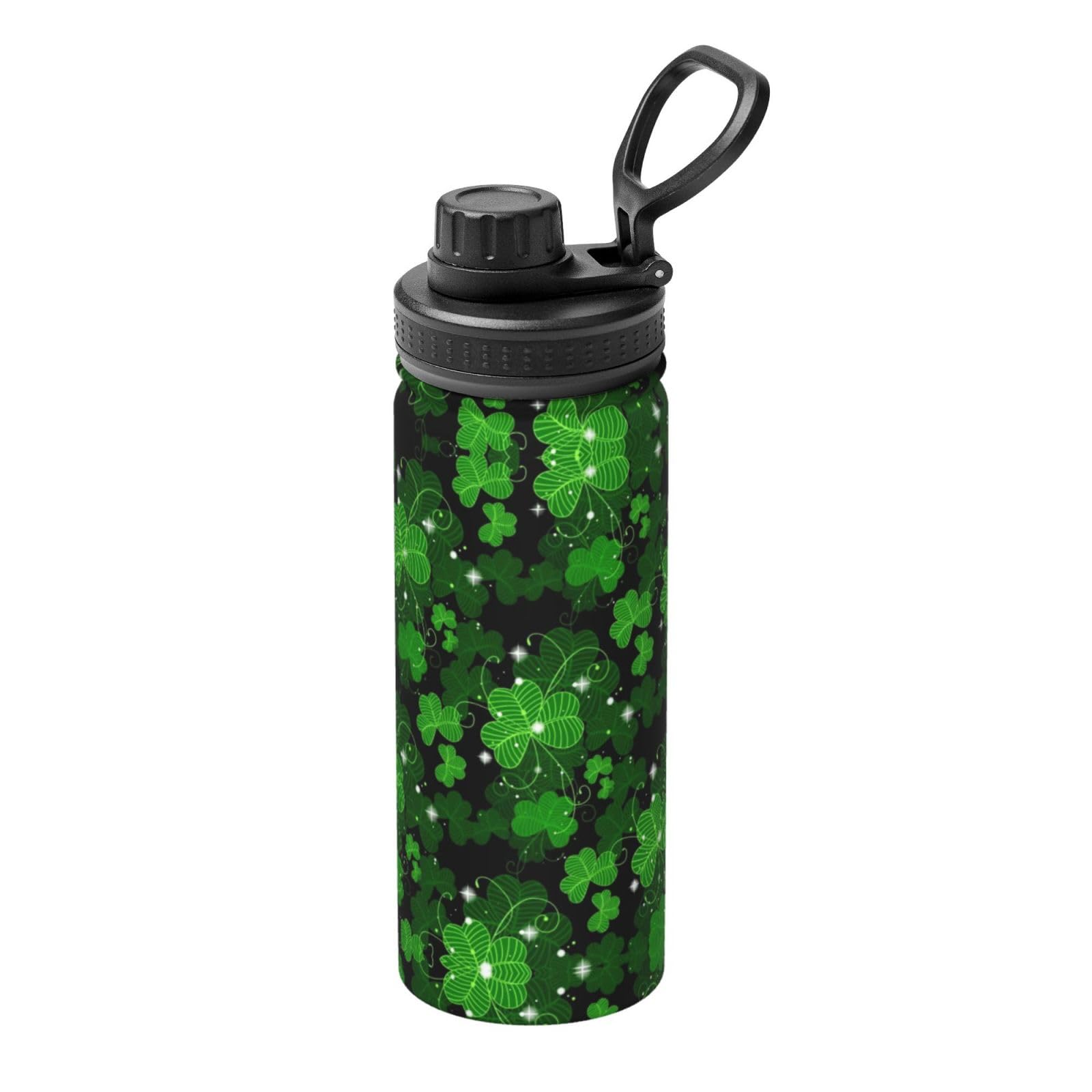 Kfjghhl Insulated Stainless St Patricks Day Leaves Steel Water Bottle For Sport Gym Travel Leak Camping Hiking Hydration