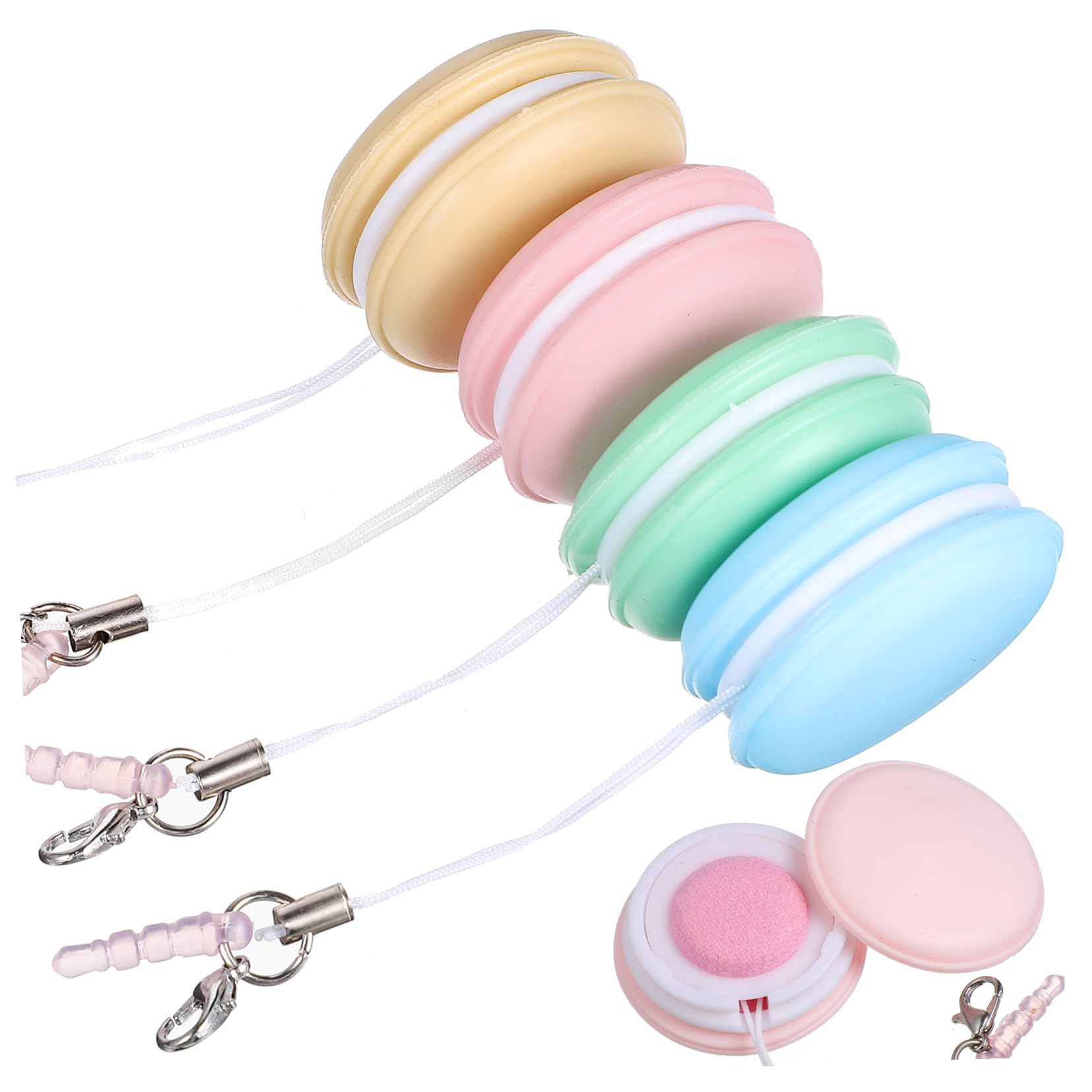 STOBOK 4 Piezas Limpiador De Pantalla De Doble Cara Paño De Limpieza De Lentes De Microfibra Bolsa Clave Colgante Regalo Toallitas para Monitores De TV Macarrón Accesorios Niño Tableta