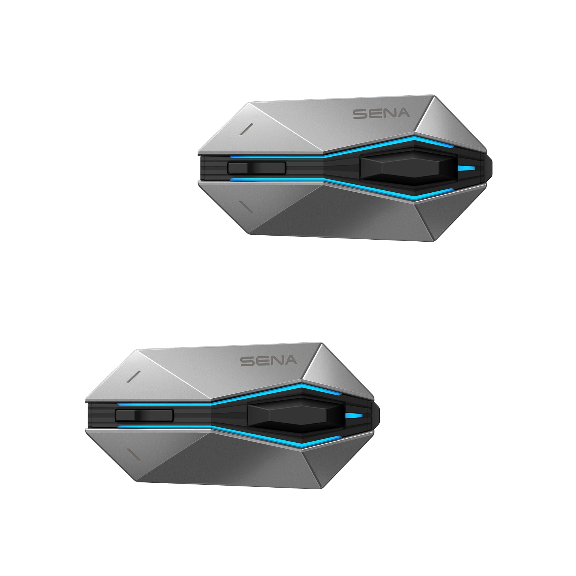 Sena 60X Motorcycle Helmet Bluetooth Headset Intercom, Dual Pack | Sound by Bose, IPX7 Waterproof, Bluetooth 5.3, LED Lights, Joystick, Programmable Buttons, two Helmet Kits, Wireless Charging-image-6