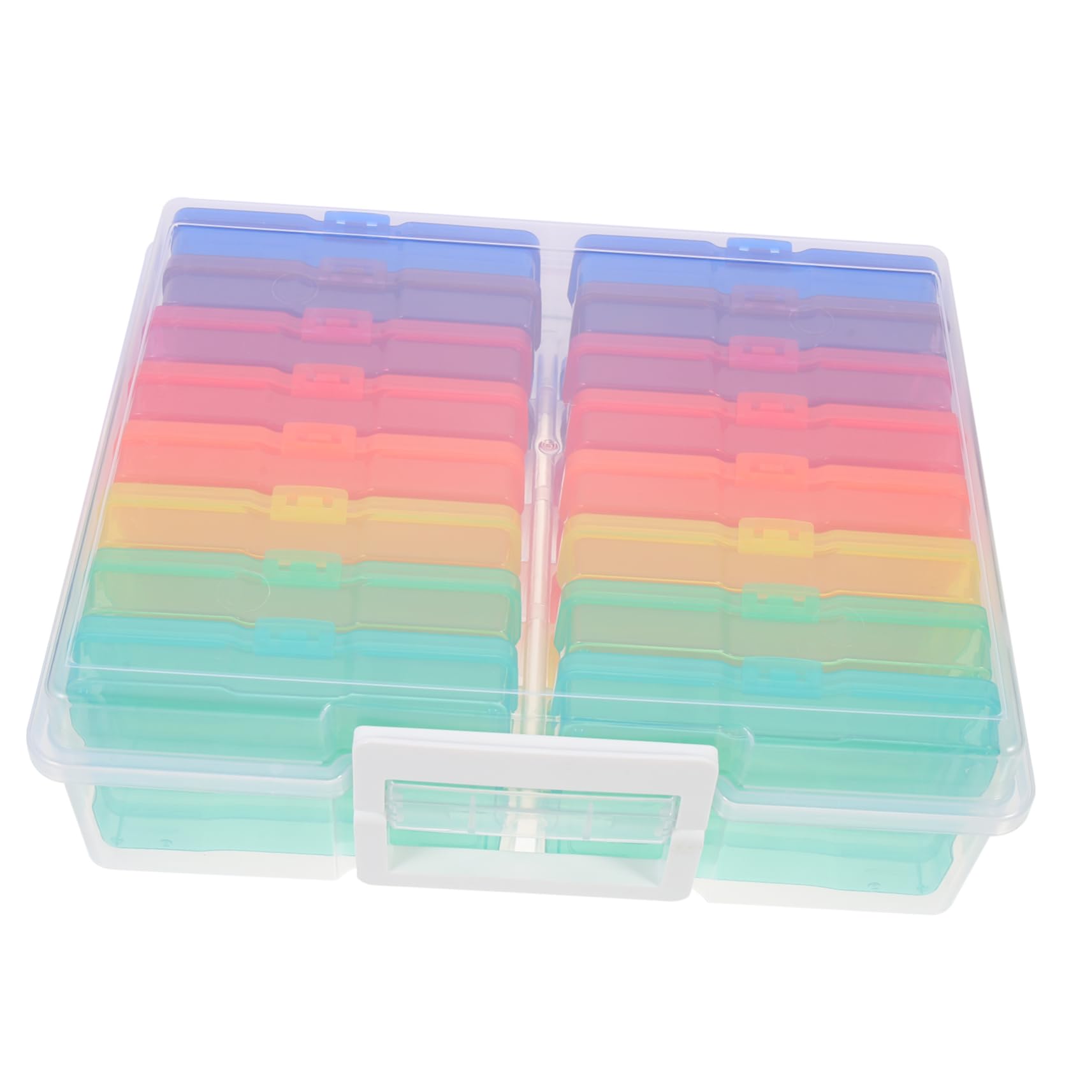 NUOBESTY Kunststoff-aufbewahrungsbox Für Fotos Als Grußkarten-organizer Kartenaufbewahrungsbox Mit Transparentem Design Foto-aufbewahrungsbox Als Schmuckschatulle Leicht Tragbar Für Ordnung