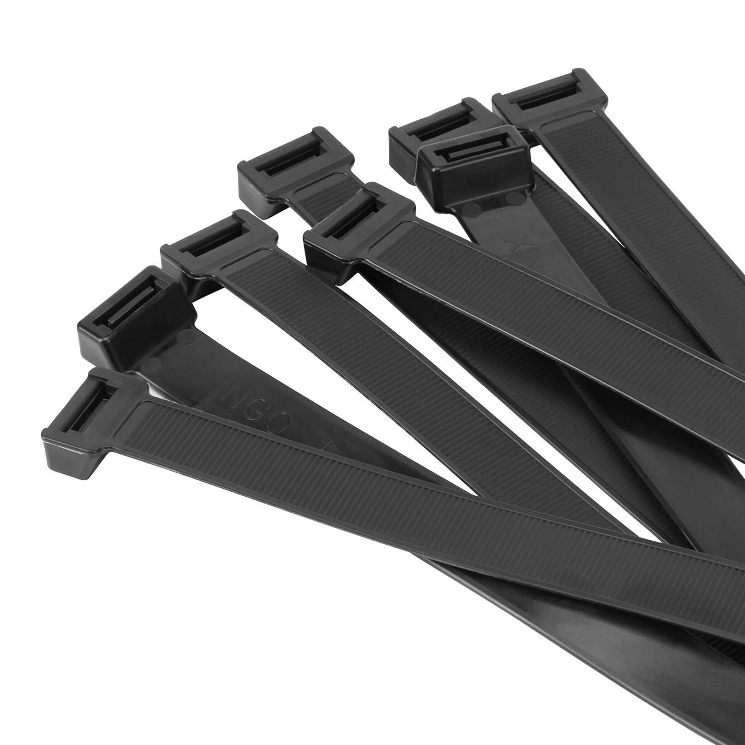 Armpow White Zip Ties Heavy Duty, Ultra Exclusive Strong Plastic Wire Ties, Large Cable Ties Extra Long Tie Wraps, Indoor and Outdoor UV Resistant (26 inch-440LBS, Black)