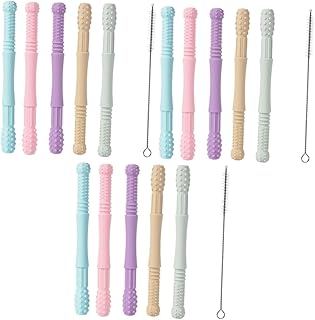Toyvian 3 Conjuntos De Vara De Dentição Do Bebê Brinquedo Infantil Brinquedos Para Bebês Mordedor Molar Mordedor De Sílica Gel Tubo De Dentição Para Bebê Mordedor De Silicone Para Bebês