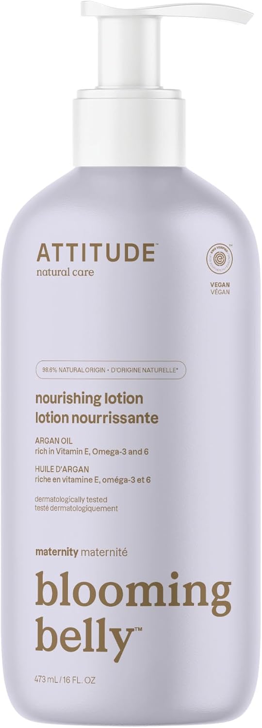 ATTITUDE Blooming Belly – veganistische bodylotion met arganextracten voor aanstaande moeders (1 x 473 ml)