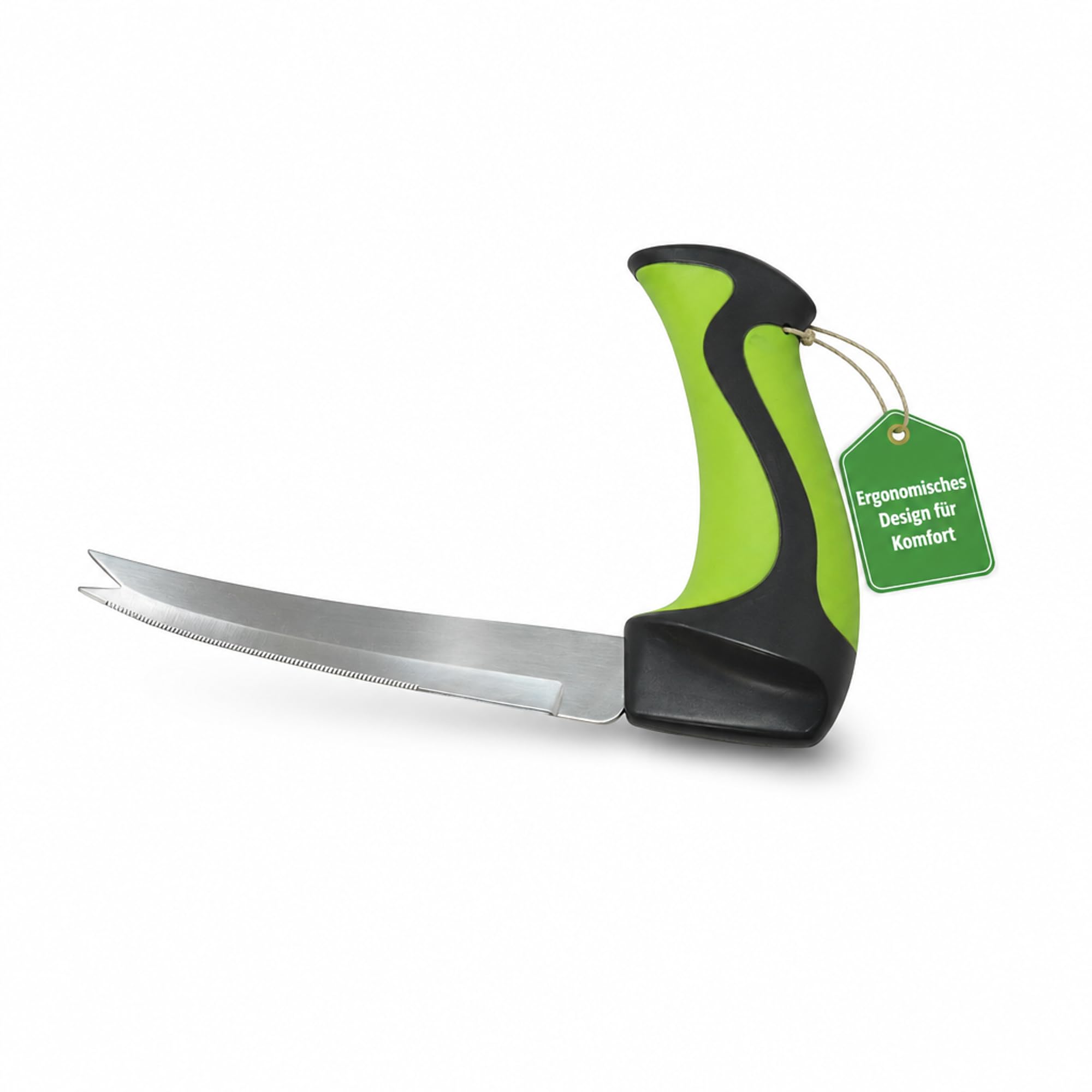 ATC Handels GmbH Coltello multiuso da cucina – Coltello da cucina ergonomico – Manico angolato per una posizione neutrale del polso – Manipolazione antiscivolo