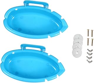 Ipetboom 2 Pçs Banheira De Pássaros Alimentadores De Beija-Flor Plástico Comida De Pássaro Alimentadores De Beija-Flores Gaiolas De Pássaros Para Periquitos Caixa De Banho De Papagaio