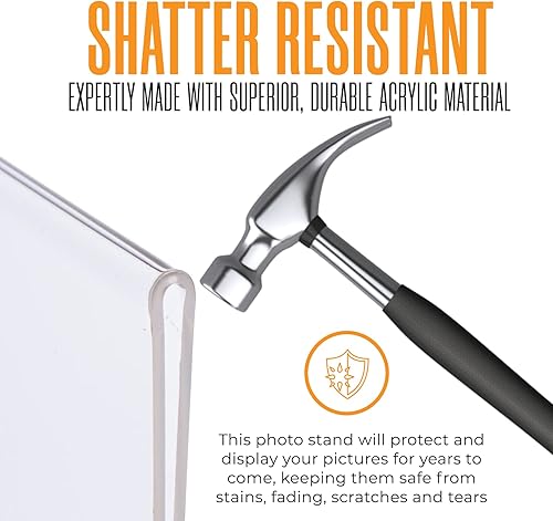 Miniatura 2 de Photo Booth Nook Portarretratos acrílicos 4x6 (6 unidades)  Marcos de fotos acrílico transparente de 4 x 6 pulgadas  Marcos de fotos a granel de 4 x