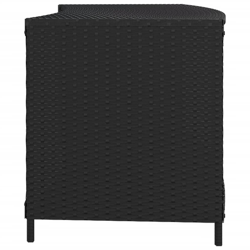vidaXL Outdoor-Regale 2 STK. Schwarz Poly Rattan