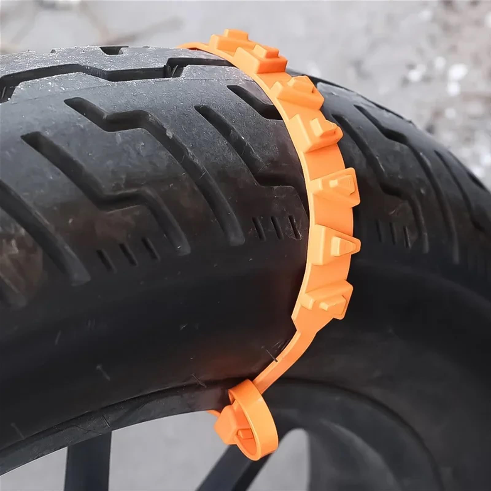 6 sztuk antypoślizgowe łańcuchy śniegowe motocykle rowery koła opony antypoślizgowe łańcuchy śniegowe antypoślizgowe opaski kablowe akcesoria bezpieczeństwa drogowego (Size : 6pcs red)