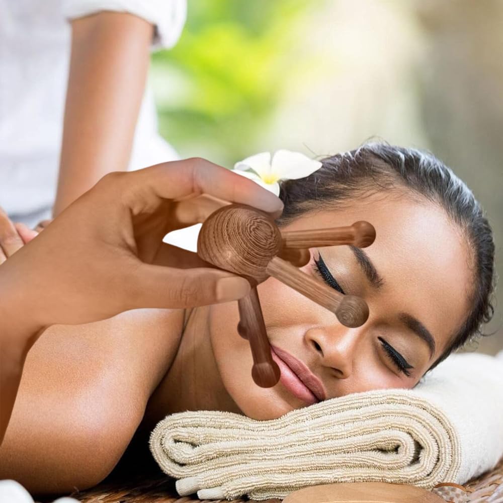 Wooden Trigger Point Massage Tool,Spider Shape 5 Legs Massager,Scalp Massager Scraping Tool for Back,Neck,Shoulder and More - Image 6