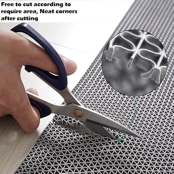 Image of NEXORA Anti Skid & Multipurpose Bathroom Mat| Shower Mat| Carpet| Rugs| Doormat| Rainmat| Swimming Pool Mat||Grey,2x9ft