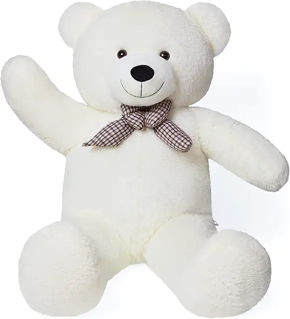 Ours en Peluche Géant XXL 120cm Blanc - Cadeau Enfant Idéal
