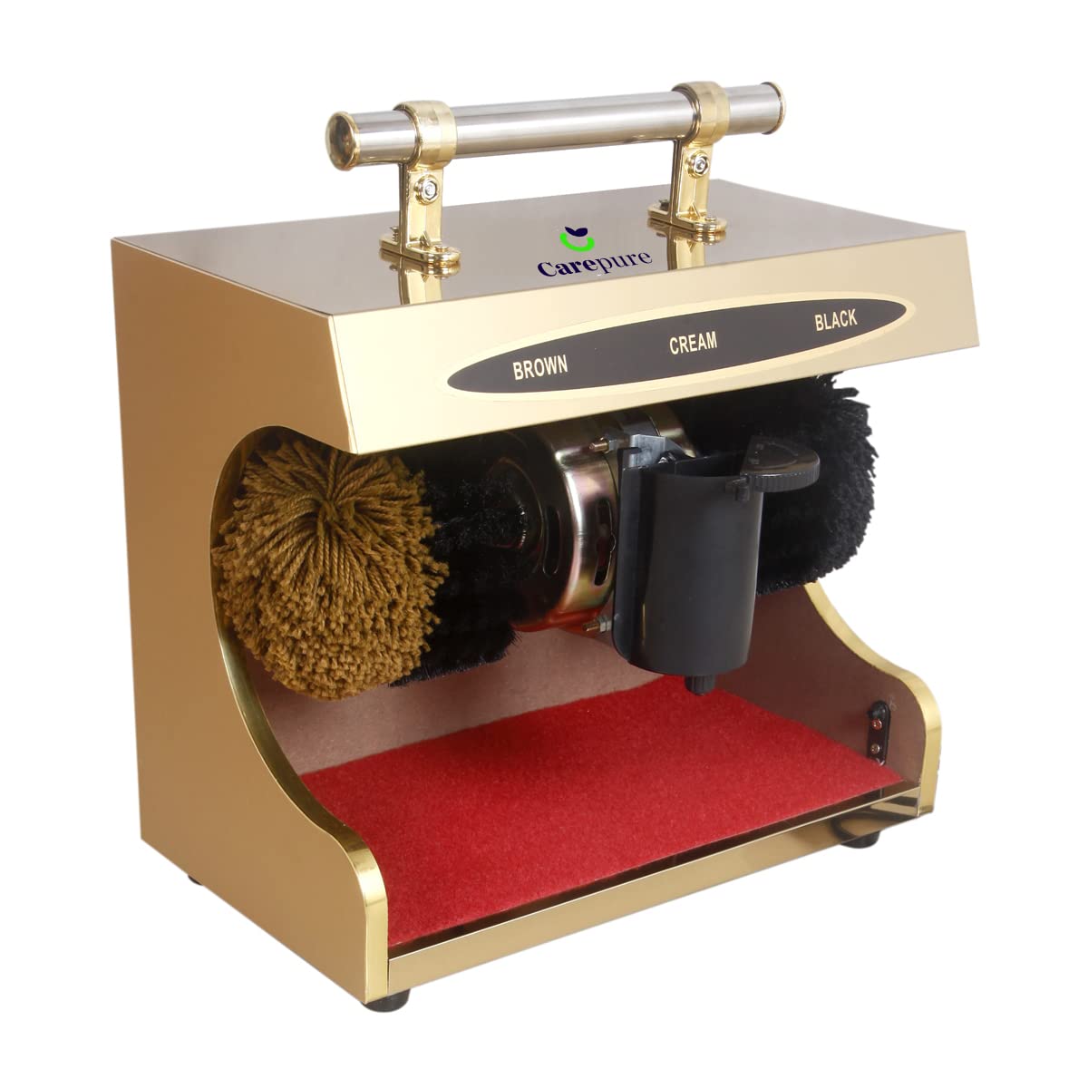 Carepure Automatic Shoe Polishing Machine Buff Polisher Polish Shining Cleaner with 200 ML Shoe