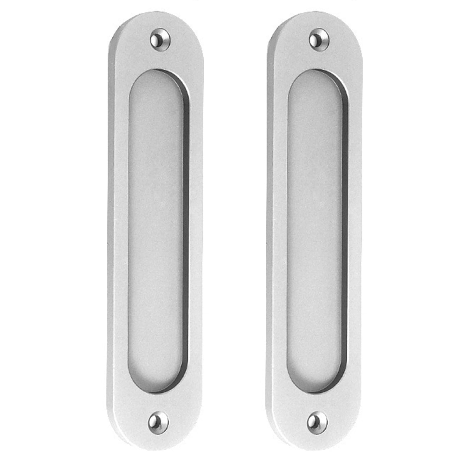 Hzbb Yaguang 2Pcs Barn Door Hardware Pulls Wardrobe Sliding Door Embedded Handle Ergonomic Glass Doors Hardware Barn Pulls