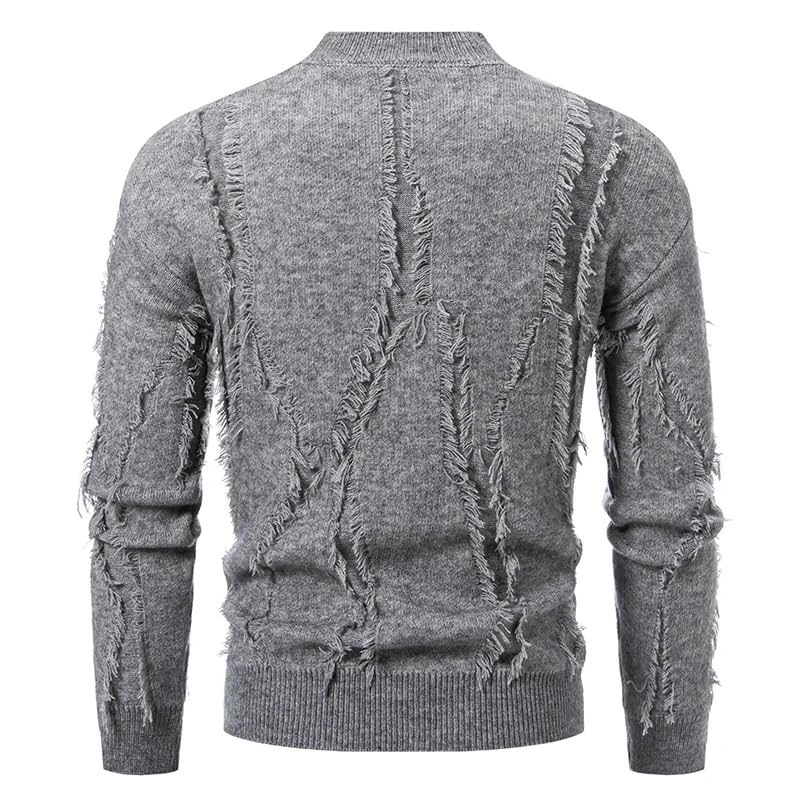 Autumn Winter Knit Pullovers Men Long Sleeve Casual Knitted Sweater Hip Hop Streetwear3