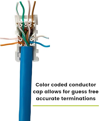 Miniatura 3 de trueCABLE Enchufe de terminación de campo sin herramientas Cat6A, sin blindaje (UTP), PoE++ (4PPoE), compatible con AAA, certificado ANSITIA e