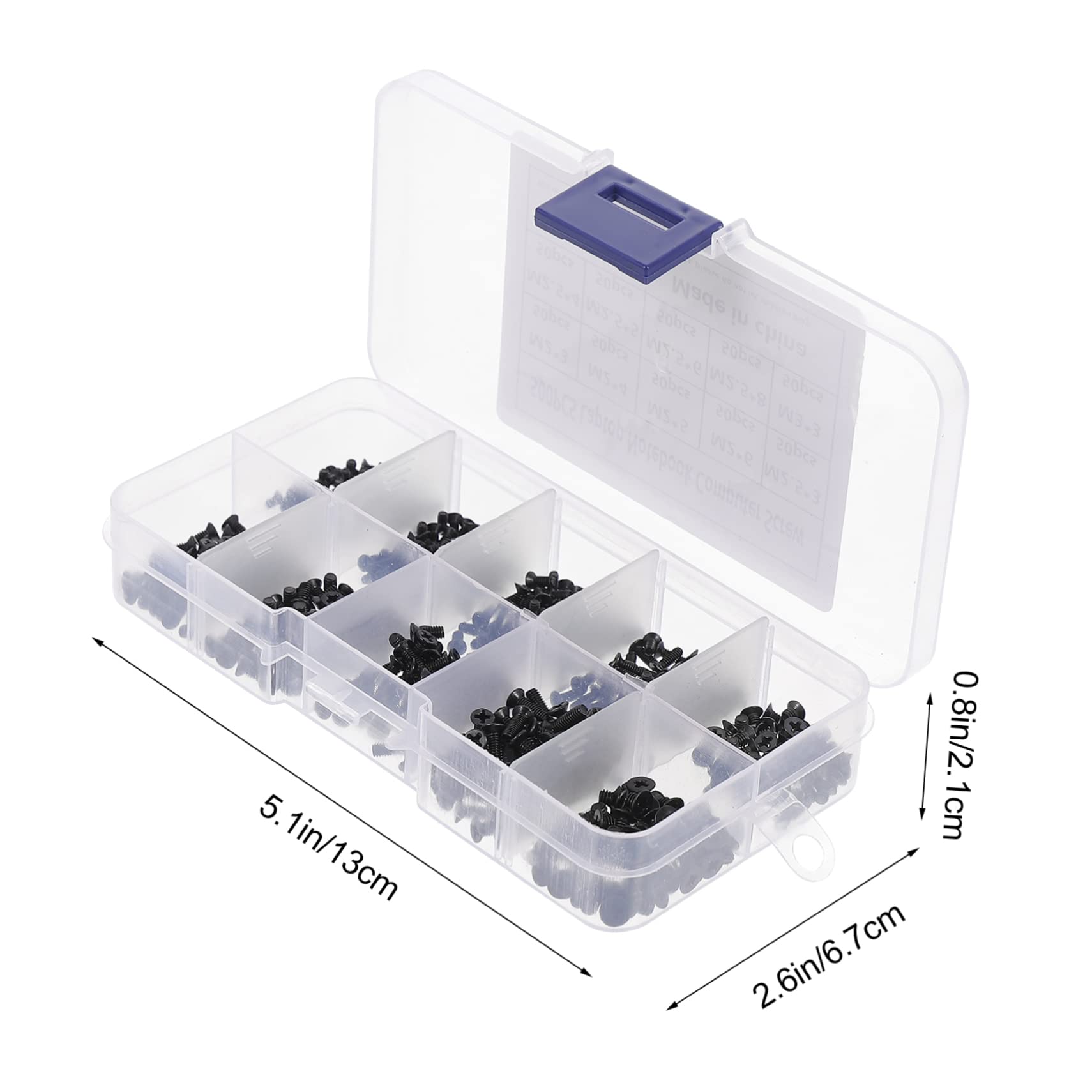 Mipcase 1Set Carbon Steel Computer Screws Assortment Kit Flat Head Caps Screws with Cross Screwdriver Series Durable Resistant for SSD Hard Disk
