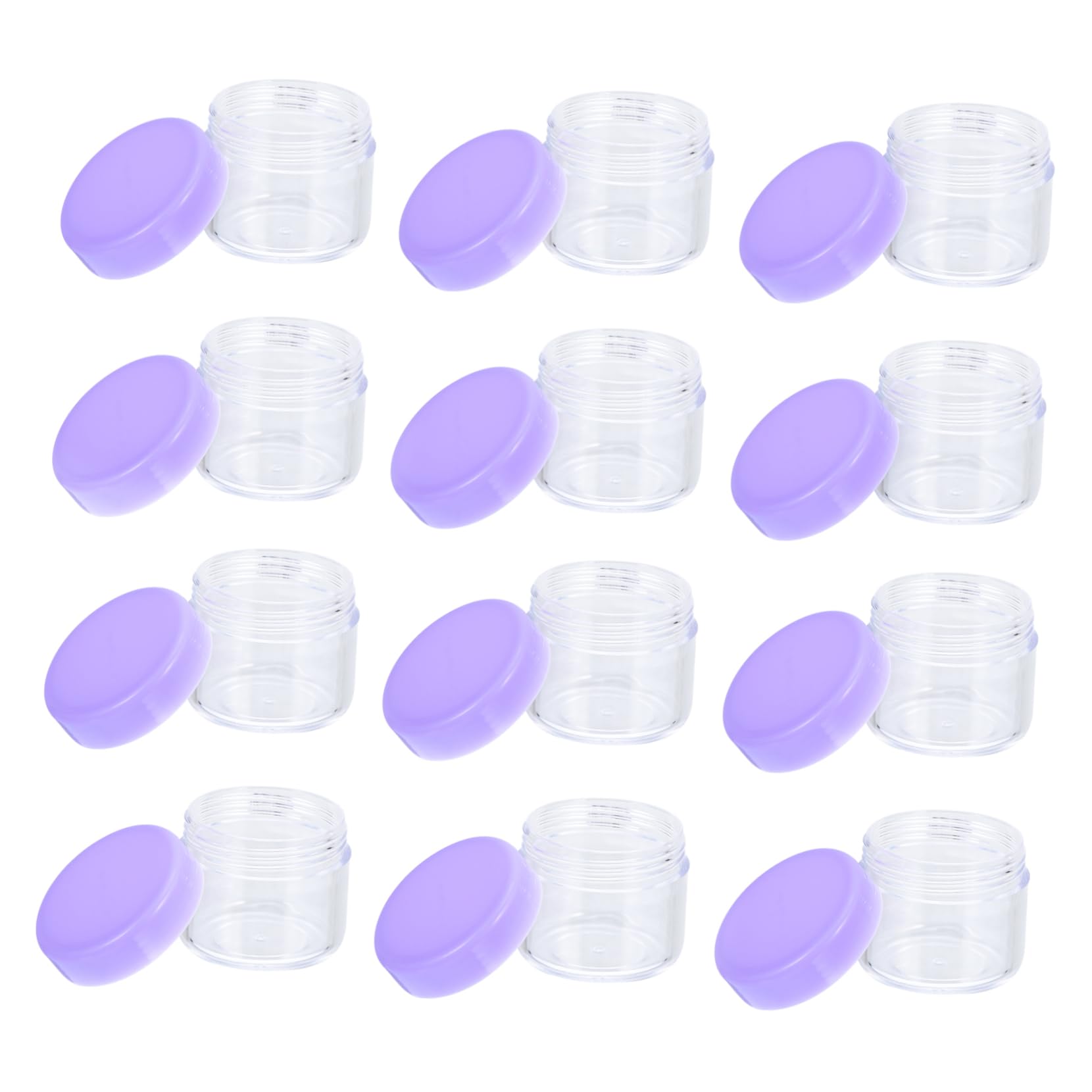 STAHAD 20 Pcs Boxes 20g g Face Cream Box Plastic Favor Jars Plastic Cream Jar Refillable Jar Travel Jars for Toiletries Mini Travel Bottles Makeup Containers Useful Sub Bottles Violet Pp