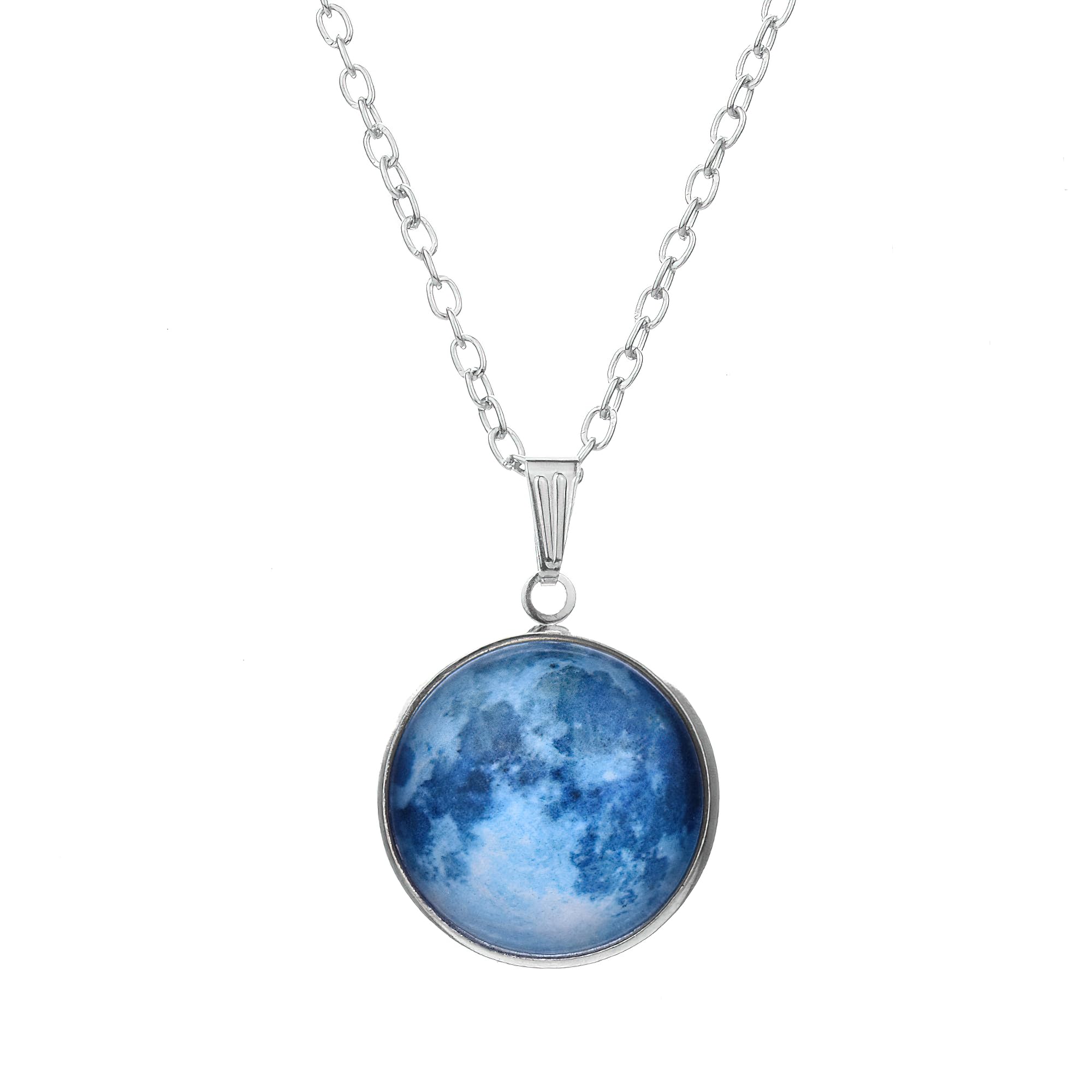 RVM Jewels Glow In The Dark Moon Pendant Enchanted Moonstone Necklace Chain Moon Surface Gift For Women and Girls (B0D8PN7CXH) Amazon Price History, Amazon Price Tracker