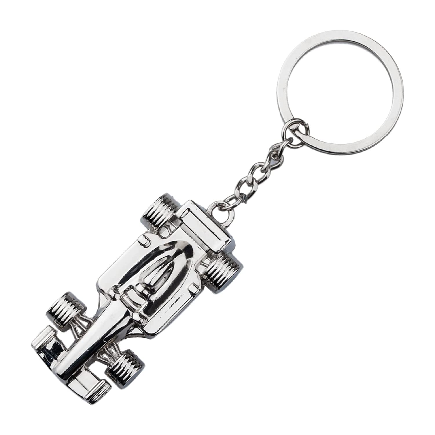 Metal Car Keyring - Silver Ring Key Chain - Small Gifts - Car Accessories For Men - Keyrings for Men and Women - Toy Car - Birthday Gift - Gifts for him