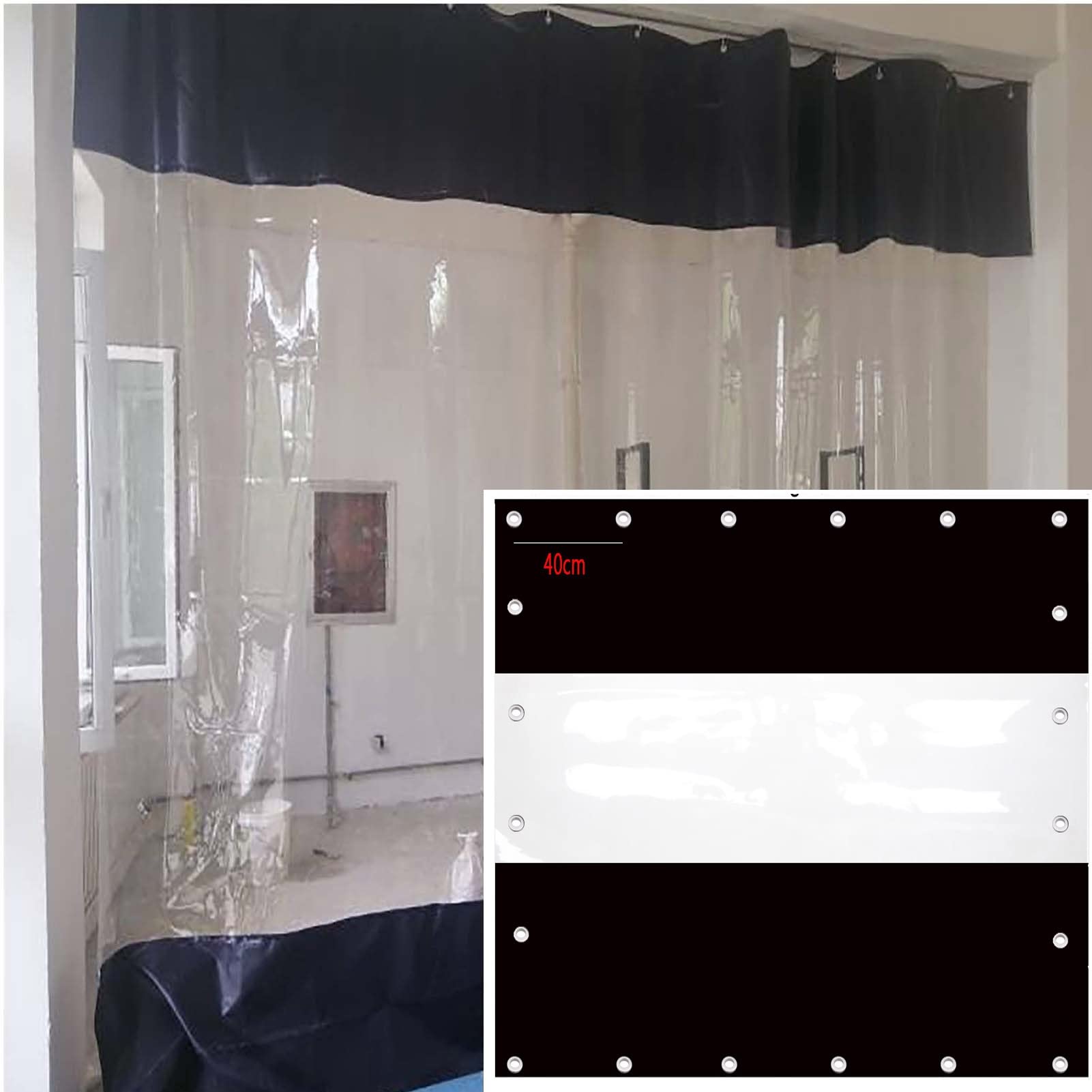Tenda per esterni, tenda da giardino, impermeabile, antivento, riscaldante, per garage, con occhielli, 1,5 x 2,5 m