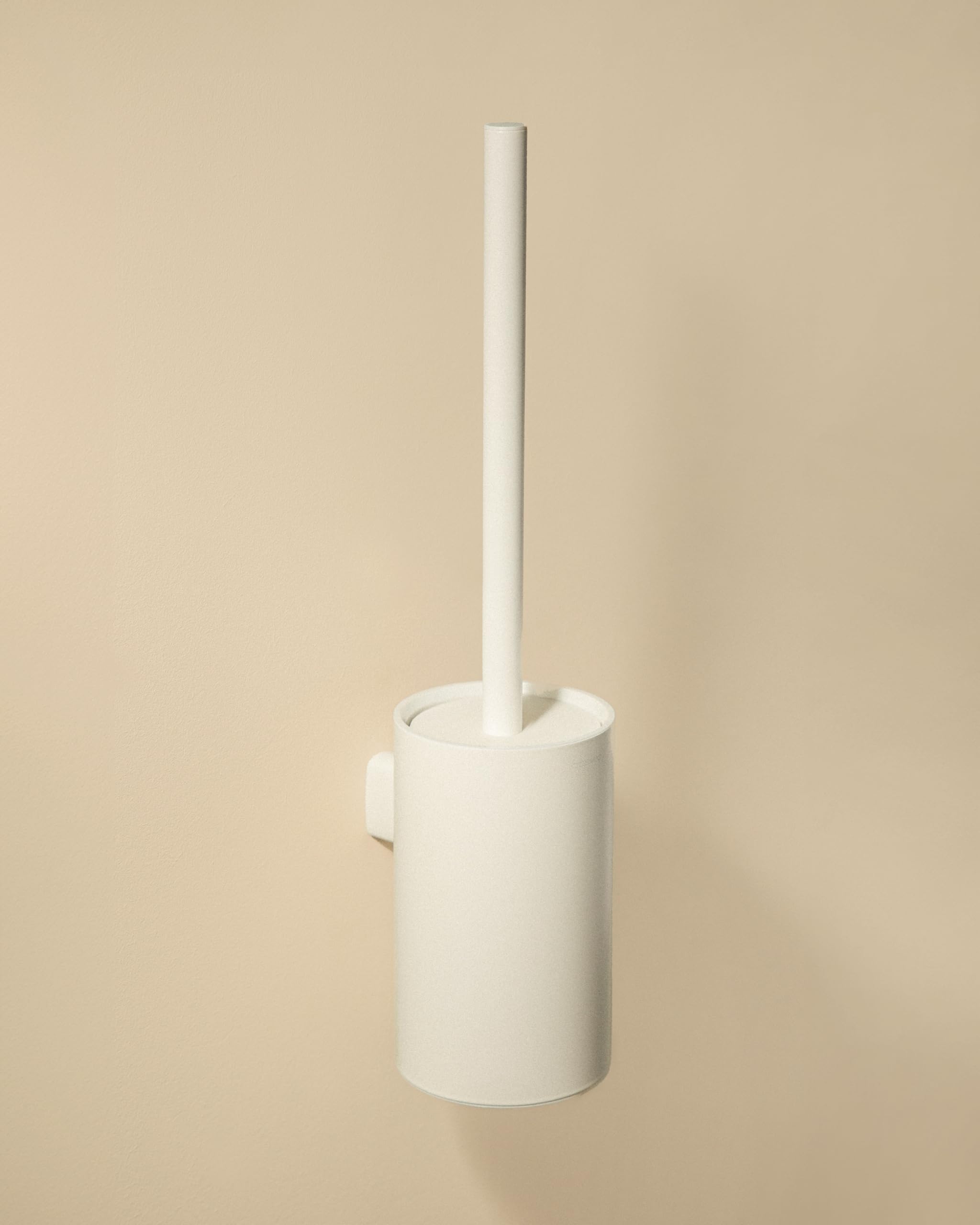 COSMIC Architect SP Escobillero de Pared para Baño de Metal. Blanco Mate | Escobilla para WC metálica, acero inoxidable y plástico. Diseño circular y minimalista. Gran resistencia y durabilidad