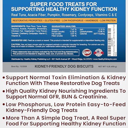 Kidney Restore Tuna Dog Treats - for Canine Kidney Health, Low Protein. Special Kidney-Friendly Snacks for Dogs. Renal Dog Treats Your Pet Will Adore - Thumbnail 4