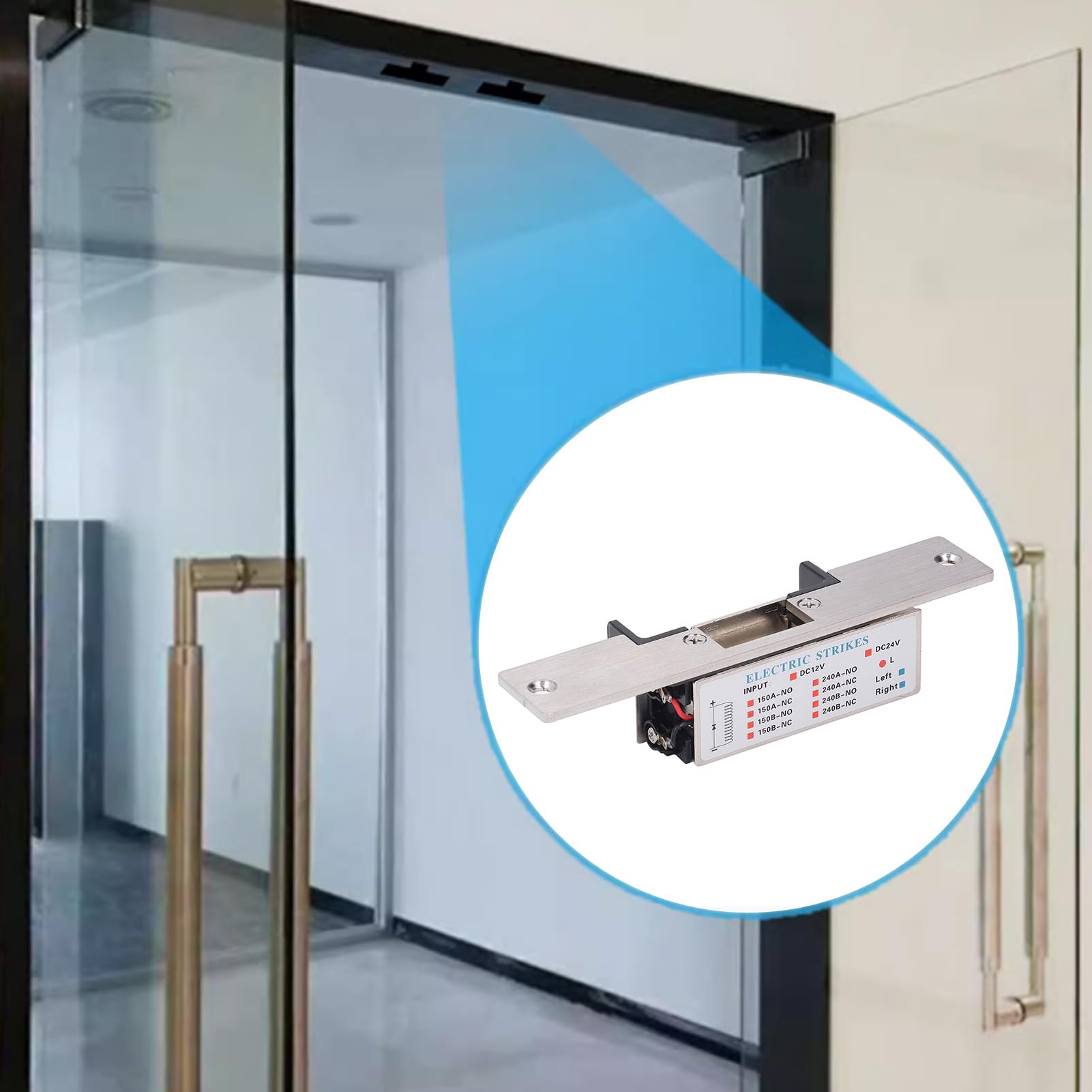 Fall Safe Electric Strike Lock 12V Mecanismo Seguro de Ataque Eléctrico para Cerraduras Cilíndricas El Bloqueo Eléctrico Fall Convierte las Cerraduras Cilíndricas Estándar en