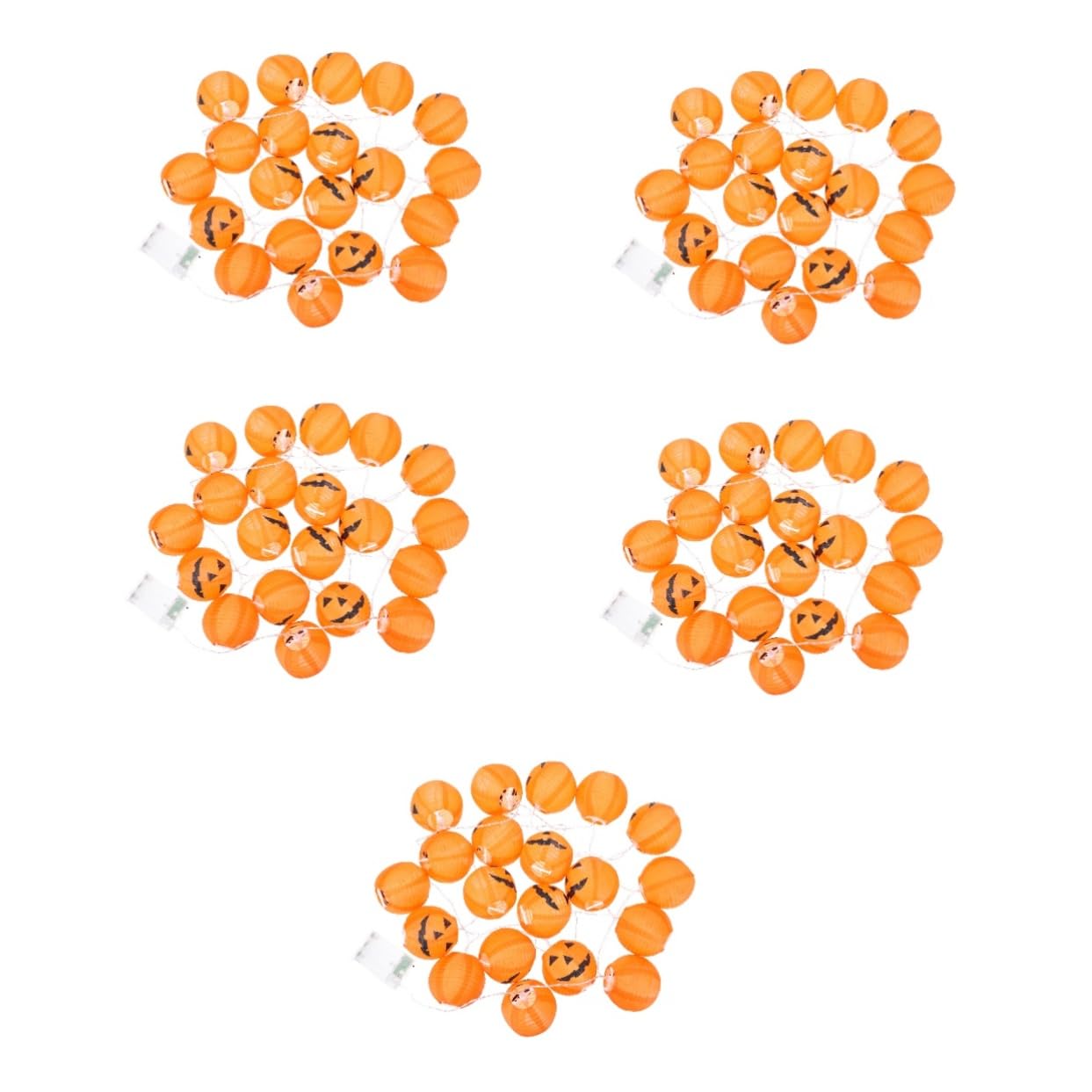 ABOOFAN5 Pcs Light Post Halloween Strip Light Halloween Pumpkin Lantern Led Halloween Lights Halloween Party Decoration Christmas Decor Halloween Pumpkin Light 3D Shine Rope Light Plastic