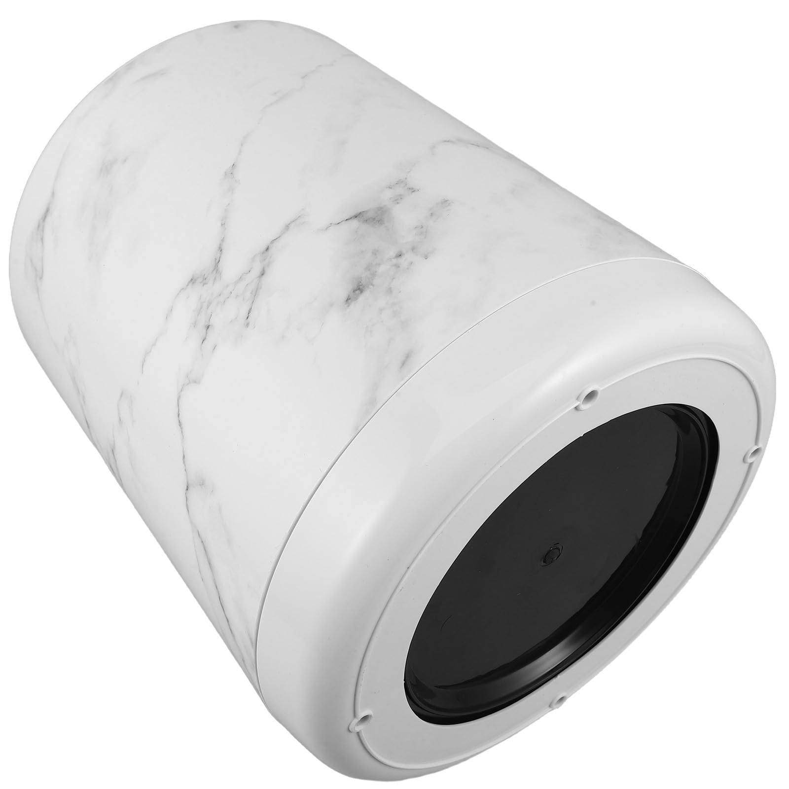TOYANDONA Papelera de Oficina Abierta de Plástico Blanco Diseño Mármol