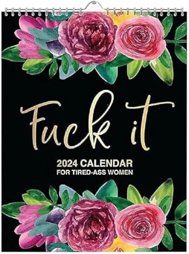 Calendario 2024 para mujeres cansadas, calendario colgante de oficina en casa 2024, divertido planificador mensual de regalo de broma