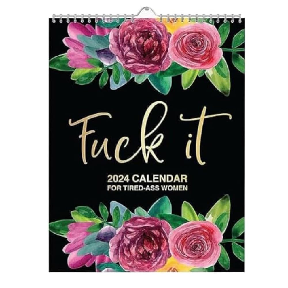 2024 Calendar for Tired Women,Fu-ck it 2024 Home Office Hanging Calendar,Funny Sweary Monthly Planner Gag Gift