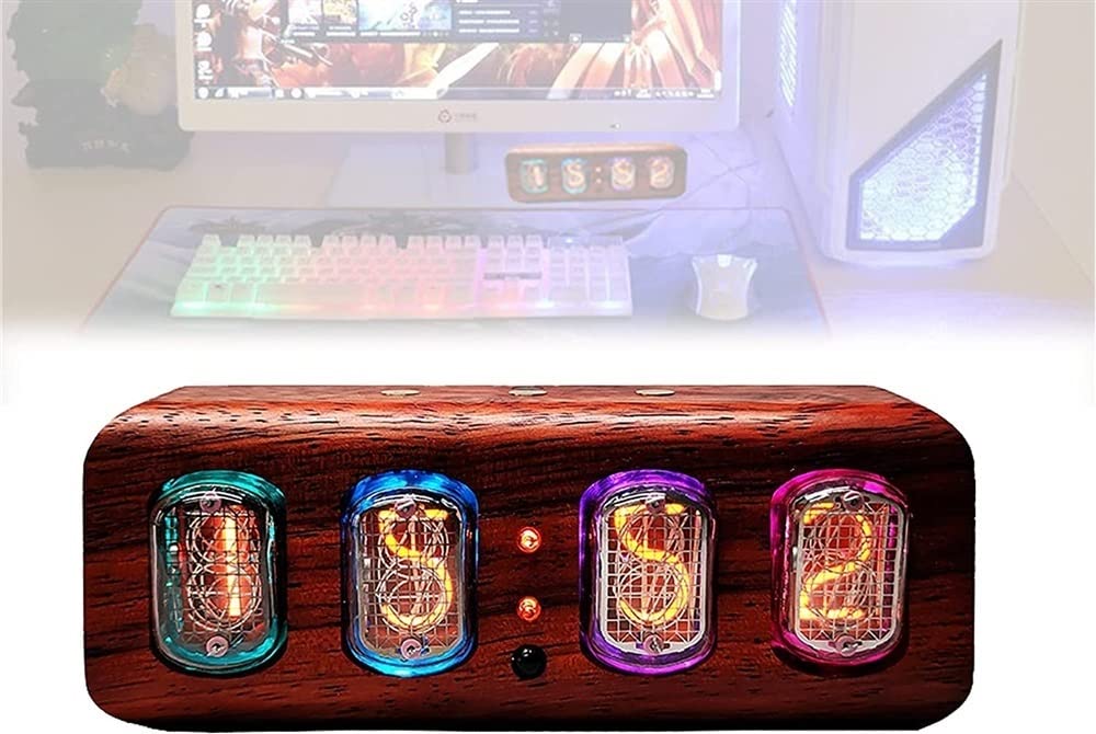 Reloj de Tubo Nixie con atenuación y botón táctil para decoración