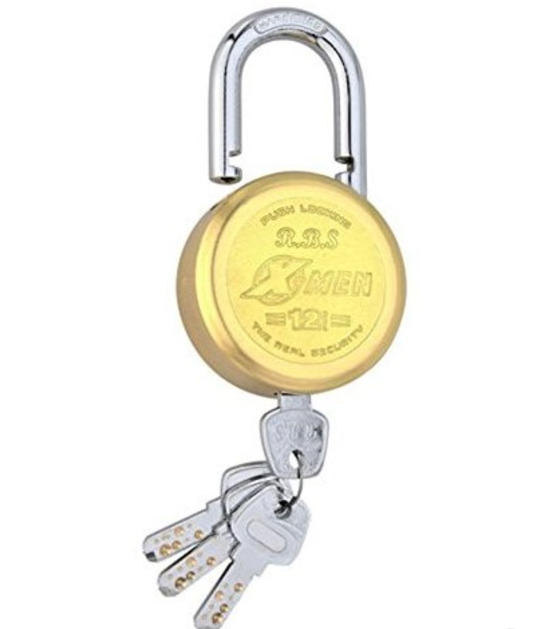 RBS Padlock X-Man Brass 69mm with 4 Ultra keys : Amazon.in: Home