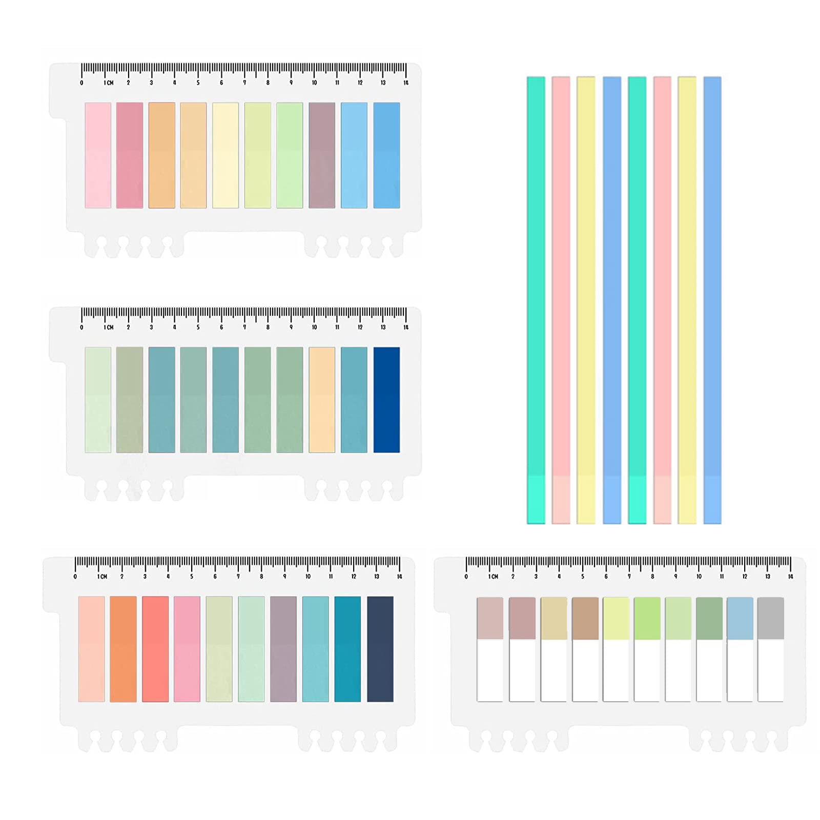 960 Sheets Sticky Tabs, Clear Sticky Notes Long Page Book Markers Tabs, Tape Flags for Book Annotation Tabs and Aesthetic School Stationary Study Office Supplies Planner Accessories