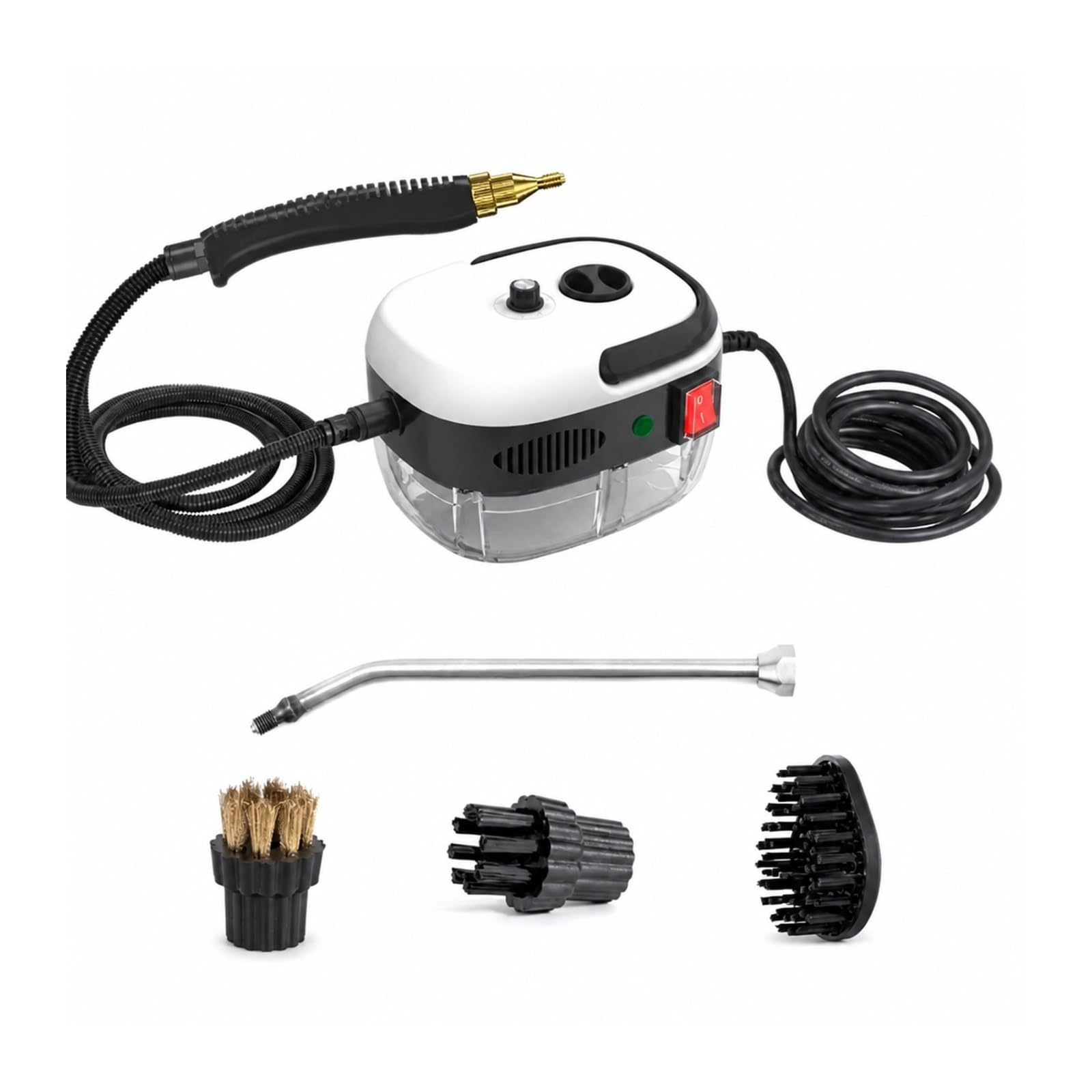 NGTFDCP Handheld Steam Cleaner, Multifunctional Steam Cleaner Portable Handheld High Temperature Cleaning Air Conditioning Kitchen Range Hood Car for Home, Car, Floor(WHITE)