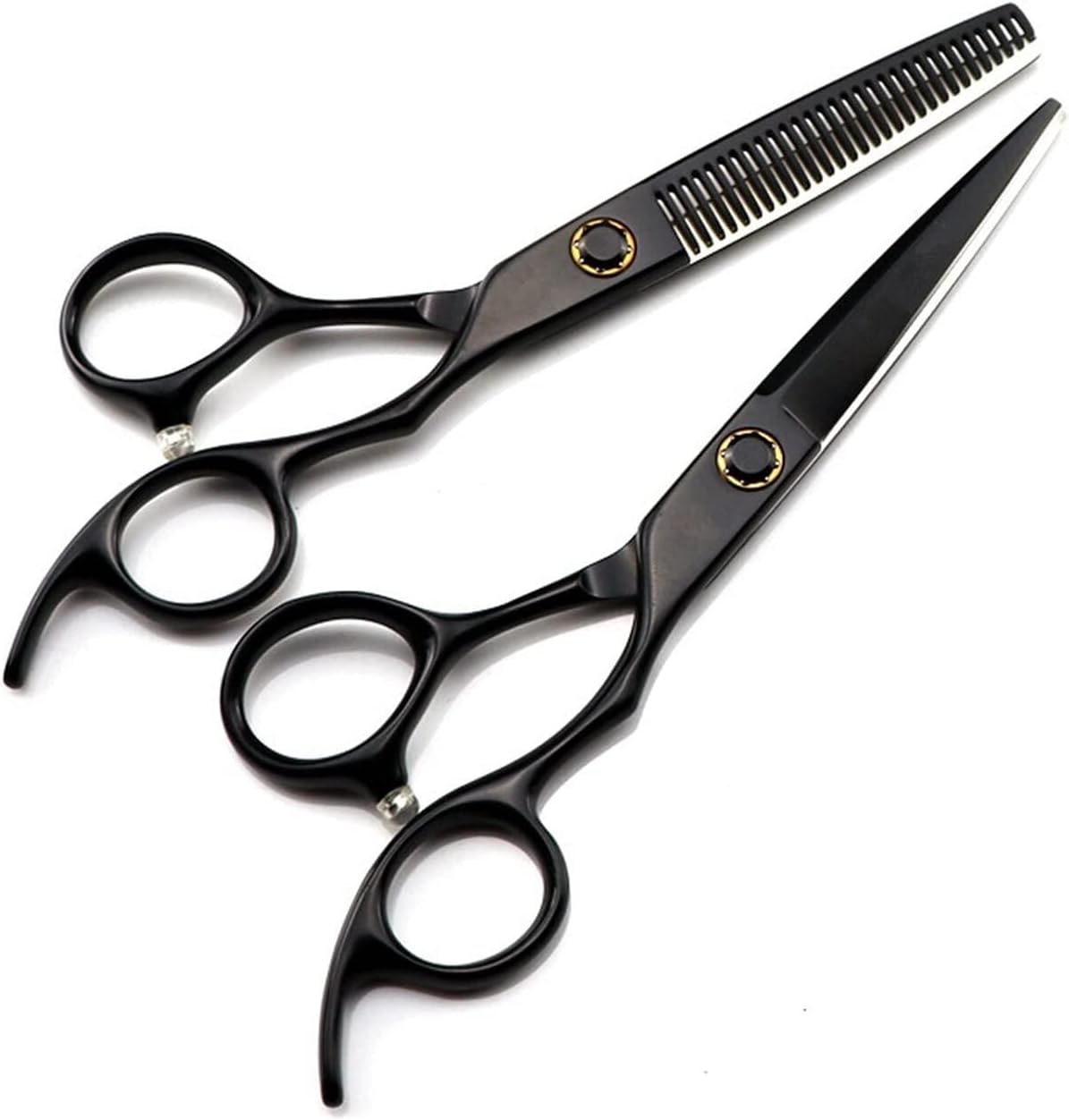 6-Inch Black Hairdressing Scissors Set – Professional Hair Cutting & Thinning Shears