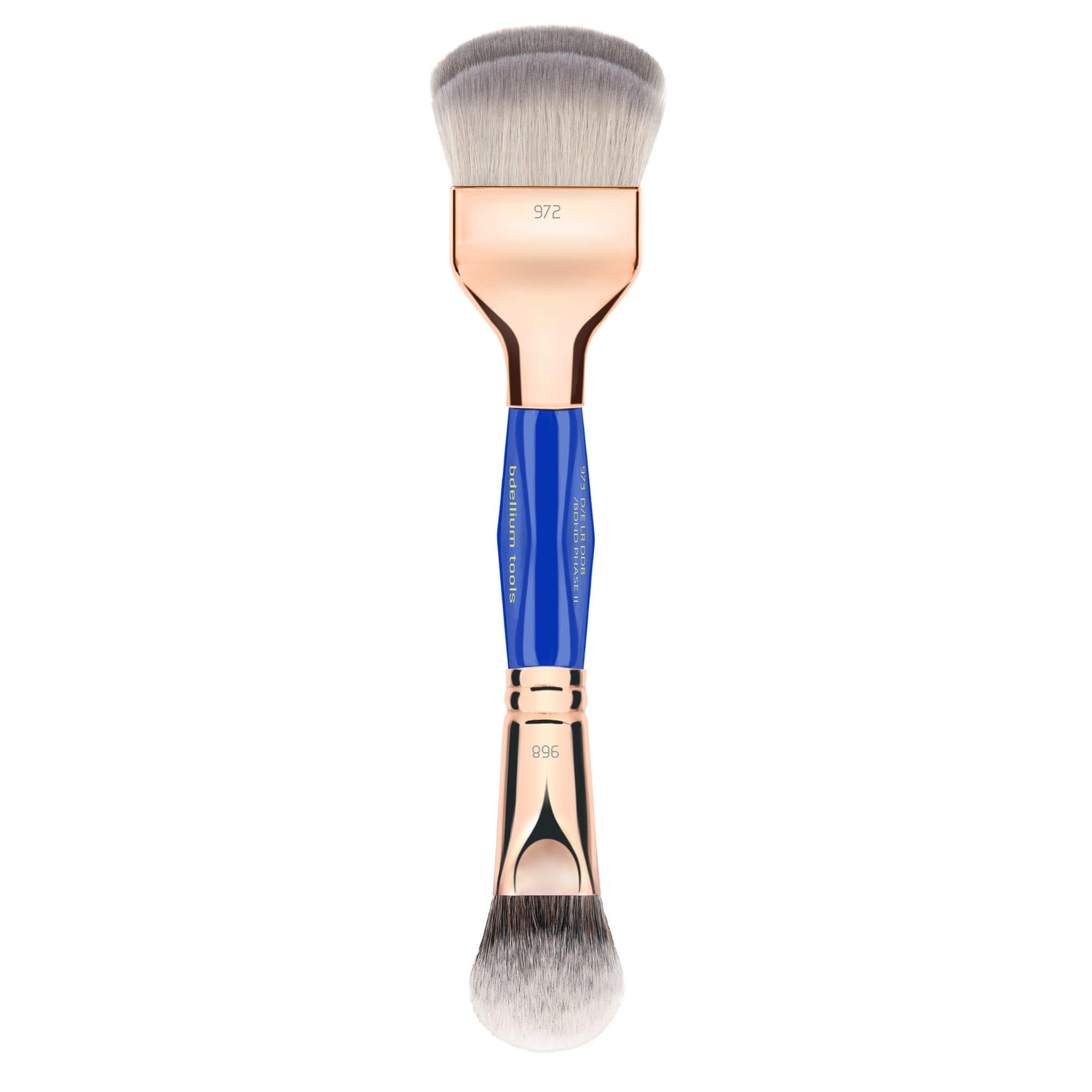 - Professional Makeup Brush Golden Triangle 973 Double-Ended Large Rounded Double Dome Blender/BDHD Phase II with 972/968 double-ended