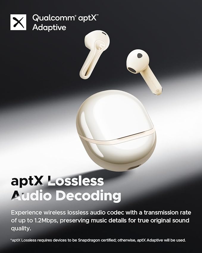 SoundPEATS Air5 Fones de ouvido sem fio com redução de ruído ambiental adaptável, fones de ouvido Bluetooth 5.4 com 6 mics, controlador de 13 mm, redução de ruído AI e CVC V8.0, 30 horas SoundPEATS Air5 Fones de ouvido sem fio com redução de ruído ambiental adaptável, fones de ouvido Bluetooth 5.4 com 6 mics, controlador de 13 mm, redução de ruído AI e CVC V8.0, 30 horas