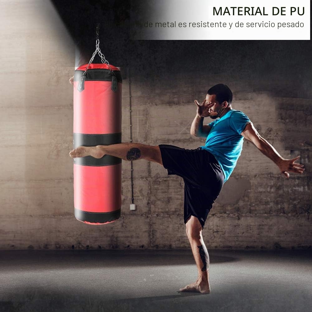 Sacos Pesados de Boxeo, Saco De Arena con Saco De Arena Funcional Bolsa De Entrenamiento Vacío De Boxeo Gancho Kick Fight Karate Bolsa De Arena para Entrenar Ejercicio Físico Y Deportivo