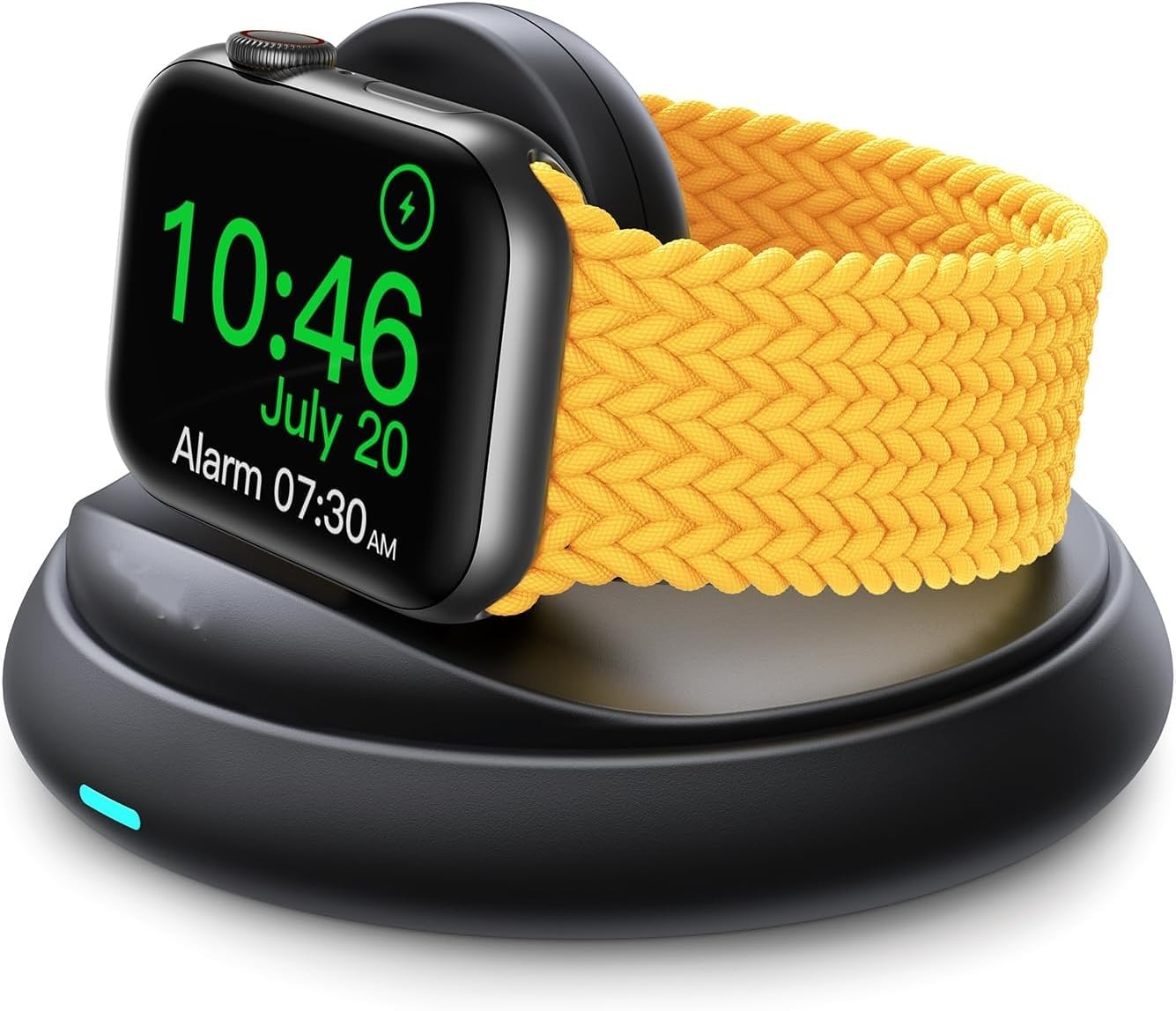 NALACAL for Apple Watch Charger Stand, Portable Magnetic Charging Stand with Cord – Foldable Fast Charger for Apple Watch Ultra, SE, Series 10/9/8/7/6/5/4/3/2 [Nightstand Mode] (Black)