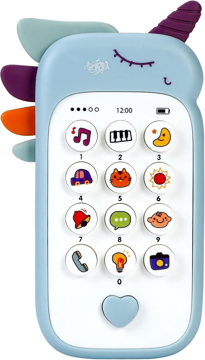 Baby Toy Phone for 1 2 3 Year Old Boys Girls Toddler (BLUE)