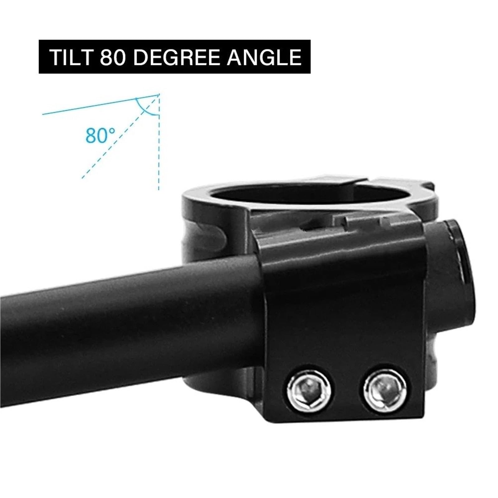 Elevador de Manillar Moto Manillar Universal Aleación Aluminio Color Negro Mate CNC Carreras 31MM- 51MM 37MM 41MM con Clip Elevador Horquilla Regular