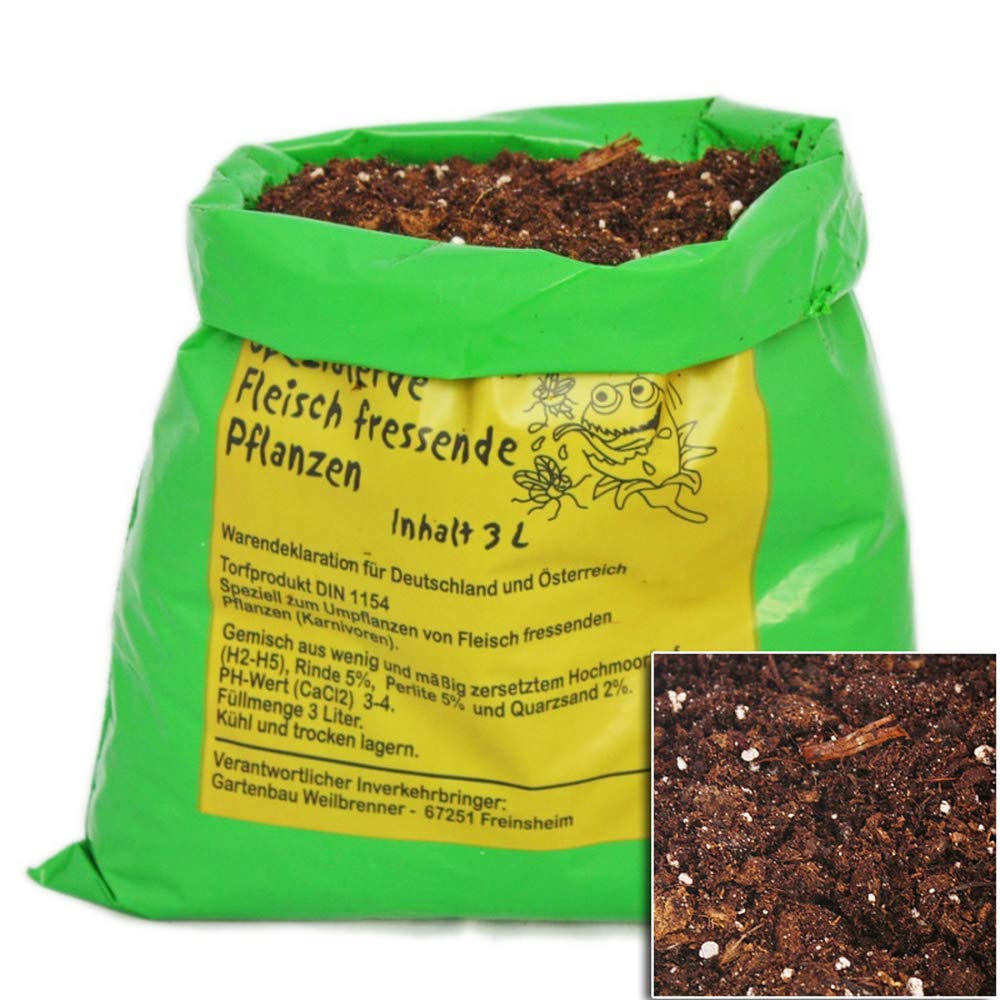 Exotenherz - Starter Set Plantes carnivores - 3 plantes + terre - terre de Carnivore