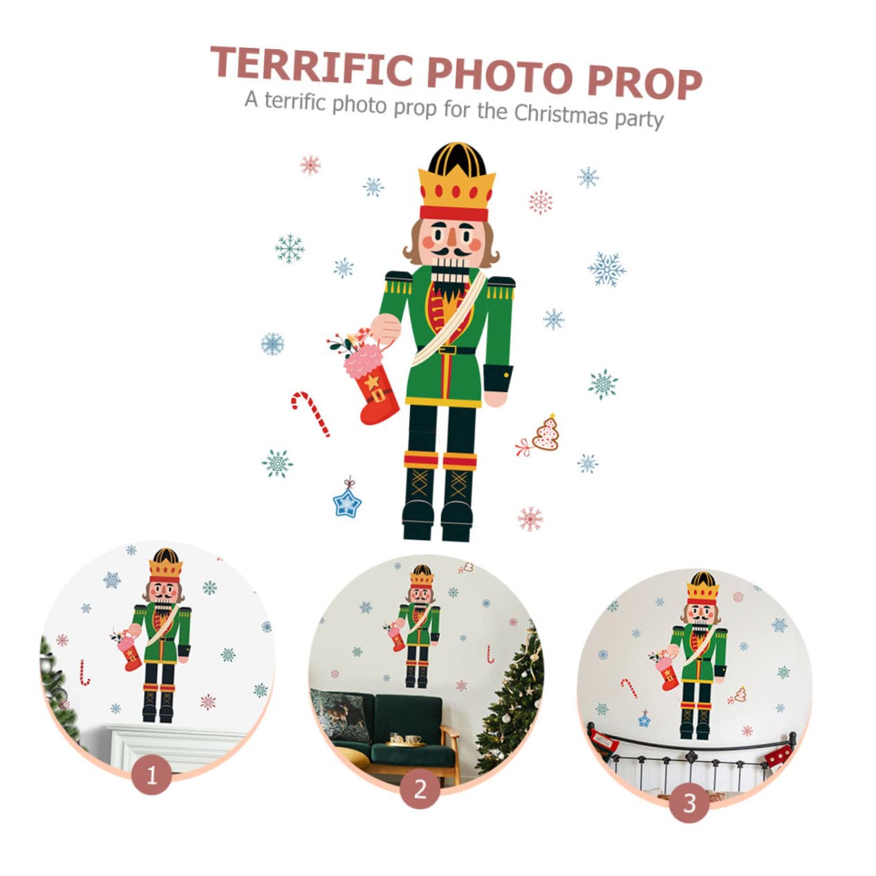 PRETYZOOM 4 Hojas Pegatinas Navideñas para Ventanas Feliz Navidad Calcomanías De Pared Pegatina De Cascanueces De Navidad Calcomanías De Ventana De De Nieve De Polivinilo
