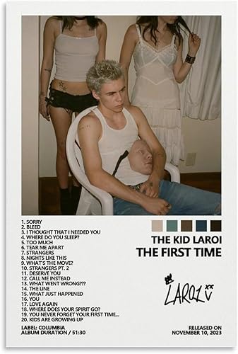 Miniatura 1 de MOZEU Póster de The Kid Laroi The First Time Music Album Cover Posters para habitación, lienzo estético, arte de pared, decoración de dormitorio, 16
