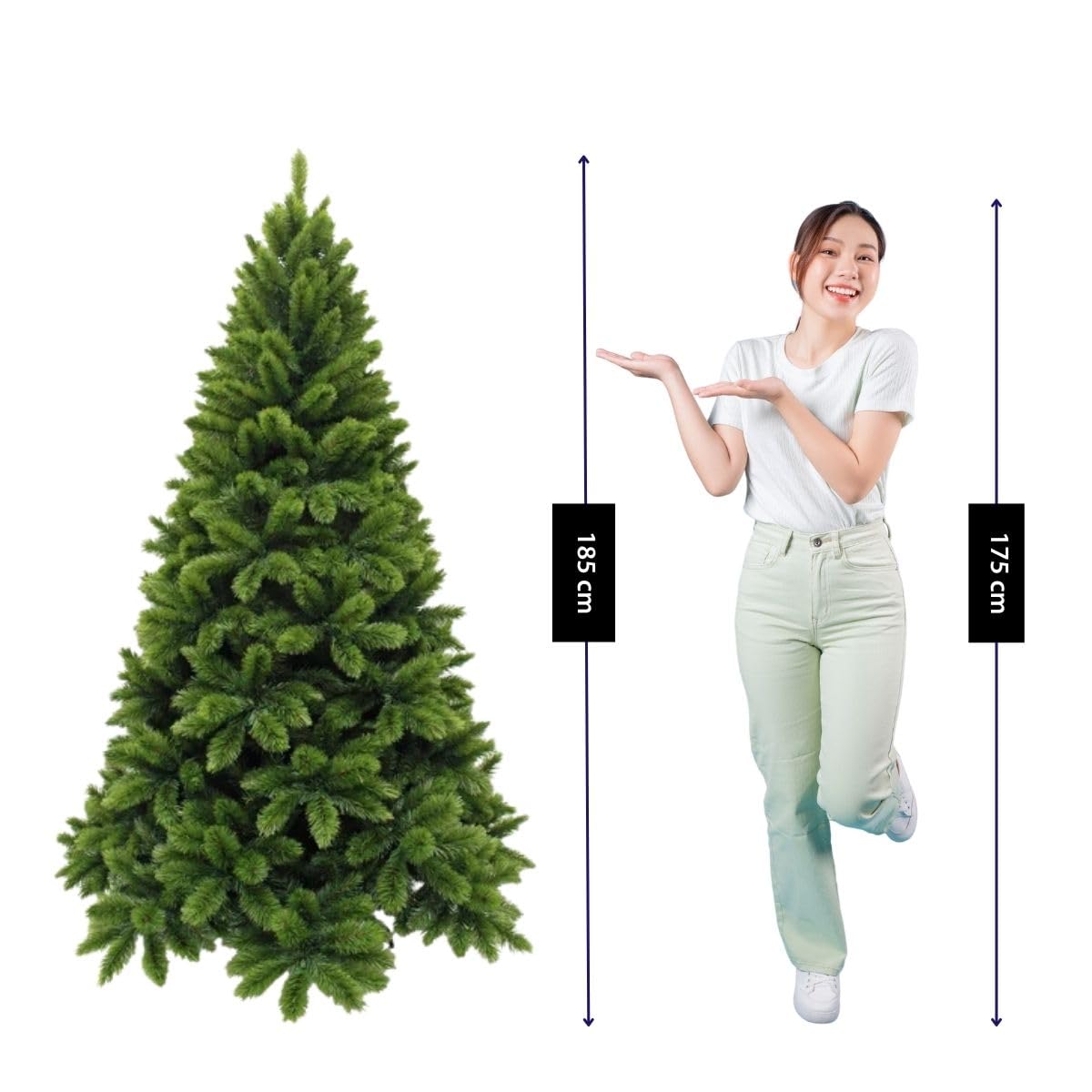 Triumph Tree Tsuga Sapin de Noël Artificiel - Christmas Tree H185 x Ø109 cm - Vert